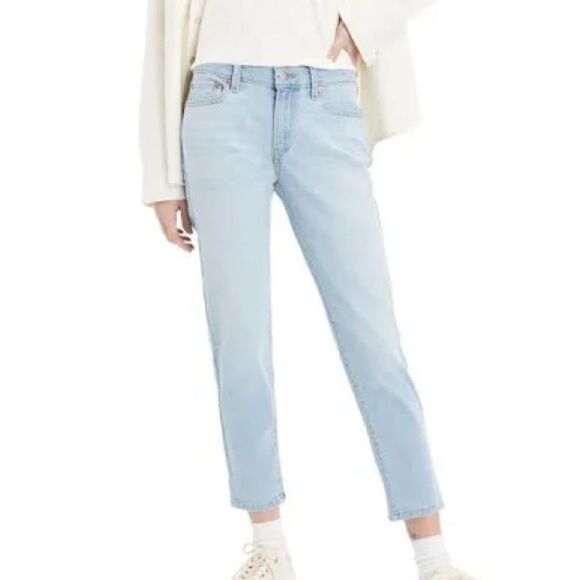 NWT Levi’s Women’s Boyfriend Stellar Stretch Mid Rise Tapered Ankle Jeans Sz 31 - Picture 1 of 9